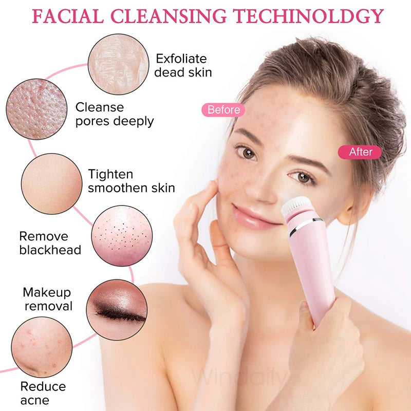 Electric Facial Cleansing Brush (Rechargeable)