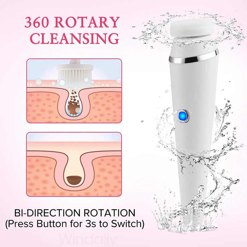 Electric Facial Cleansing Brush (Rechargeable)